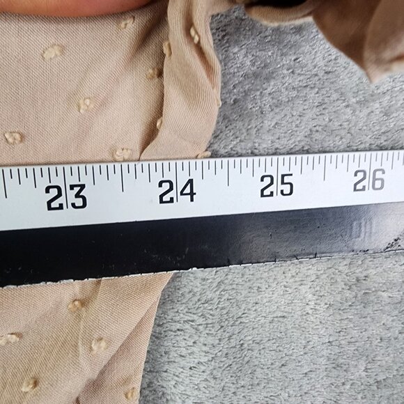 Women's Beige Gilli Blouse Top Button-Up Polka Dot Pattern Short Sleeve Size 1X - Picture 10 of 12